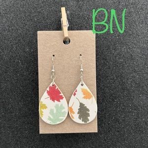 Homemade wood earrings